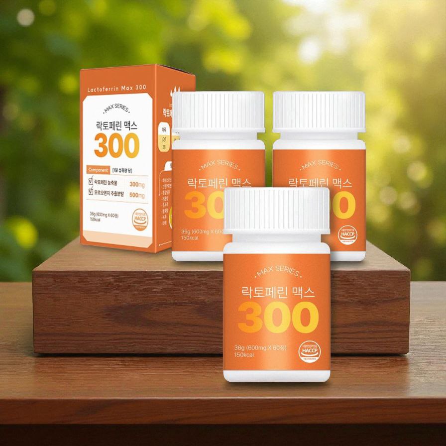 <b>락토페린 맥스</b> 300 모로오렌지 60정x3통 후기 라토페린 순도높은 성분