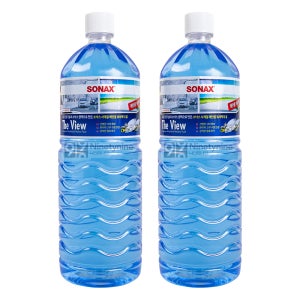소낙스 사계절 에탄올 워셔액-1.8L 2개 자동차 차량 와이퍼 앞유리 먼지