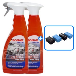 소낙스 익스트림 퀵 디테일러-750ml 2개+도어가드 자동차 차량 물왁스 습식 코팅제