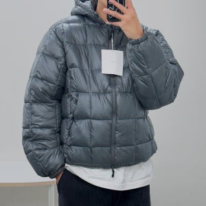 남자 빅사이즈 2XL 3XL 사각 웰론 퓨어 투웨이 후드 숏 패딩