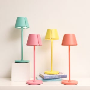 오아 플로비 LED 단 스탠드 테이블 램프 침대 침실 미니 버섯 무선 조명 탁상 무드 등