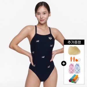 아레나수영복 플러피프렌즈3 선수 원피스 크로스스트랩백 네이비 여성수영복 사은품5종 증정 A5FL1CO09