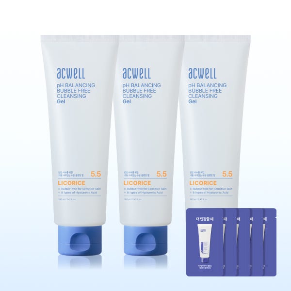아크웰 피에이치 밸런싱 버블 프리 클렌징 젤 160ml (3개) (버블프리젤 5ml 샤쉐 5개 증정)