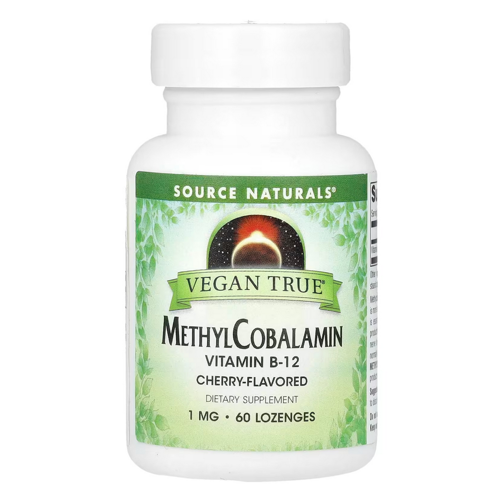 소스네추럴스 <b>비건 트루 메틸코발라민</b> 비타민 B12 체리 <b>1mg</b> 60로젠지
