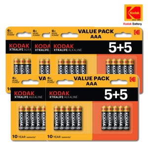 코닥 XTRALIFE 알카라인 AAA 건전지 10개입, 5개
