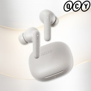 QCY T43 무선 블루투스 이어폰 ENC 노이즈캔슬링 패브릭 화이트