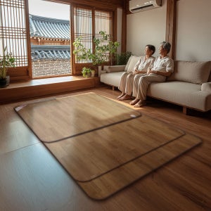 일월 더마루 LX원단 원목무늬 전기 카페트 매트 장판 특대형(분리난방), 260x200cm
