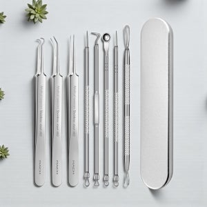 비립종 셀프제거 압출 짜기 여드름 피지 압출기 8종 세트