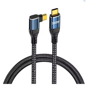 240W L자형 C to C 고속충전 케이블 PD 3m, 1개