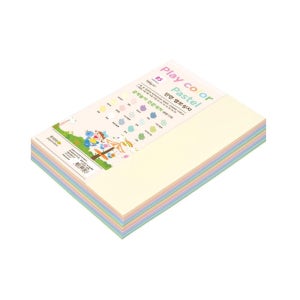 (B5 혼합) 플레이칼라파스텔 단면엠보싱지 180g 15색 200매 m704