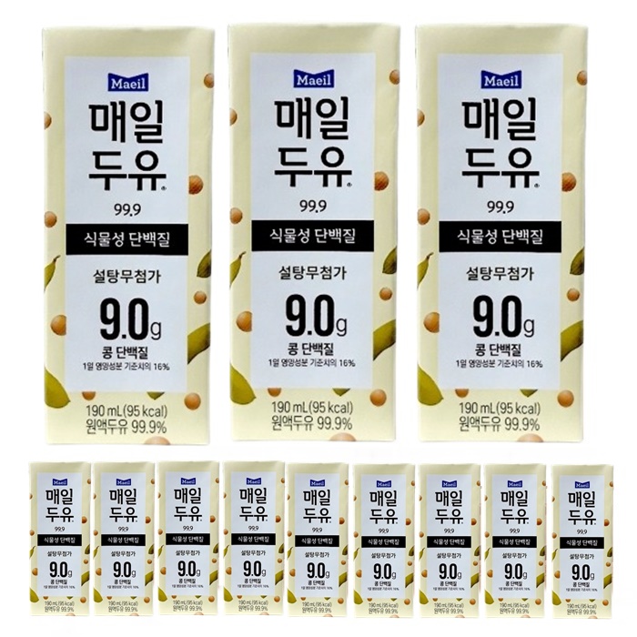 무설탕 무가당두유 매일두유 99.9 190ml 24개 48개