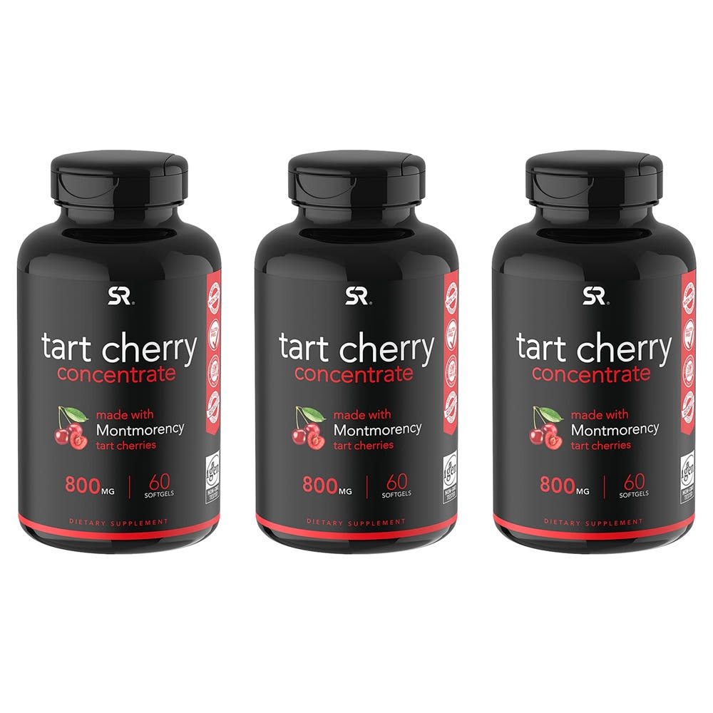 스포츠리서치 <b>타트 체리 컨센트레이트</b> 800mg 60정 소프트젤 3개