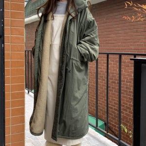 여성롱패딩 패딩야상 양털 뽀글이 후드 빅사이즈 겨울 점퍼