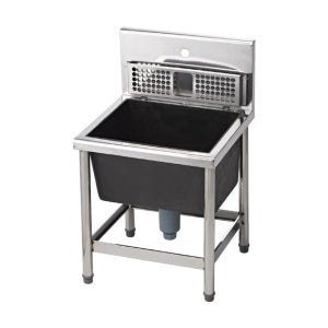 두진바스 스테인리스304 화장실 걸레받이 스텐 수채 소재싱크 1구 다리형