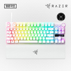 레이저코리아 헌츠맨 V3 프로 TKL 8K US 화이트 래피드트리거 게이밍 키보드