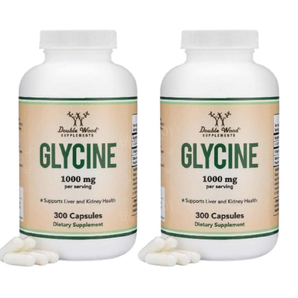 더블우드 글리신 <b>Glycine 1000mg</b> 300캡슐 2개
