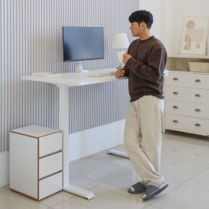 핏쳐 프리미엄 보쉬모터 전동식 모션 데스크 커스터마이징 B1 2S 상판 25mm 1200