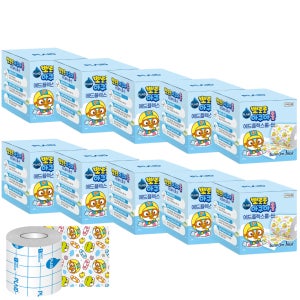 뽀로로 잘라쓰는 아쿠아롤 방수 밴드 5cmx3m 10롤 키즈 어린이 상처 캐릭터밴드