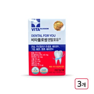 비타블로썸 덴탈포유 프로폴리스 잇몸 뼈건강 60정, 3개