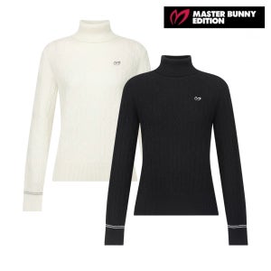 마스터바니 골프웨어 여성 골프 니트 캐시미어100 터틀넥 스웨터 E4SR507