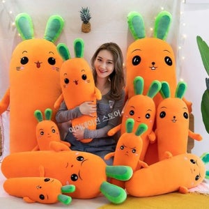 귀여운 당근 토끼 선물용 인형 포근한 바디필로우 쿠션