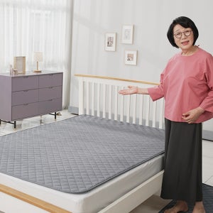 송도순 푹자미 탄소 전기매트 카본 전기요 침대 전기장판 싱글, 105x200cm, 그레이