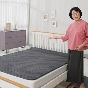 송도순 푹자미 탄소 전기매트 카본 전기요 침대 전기장판 싱글, 105x200cm, 그레이