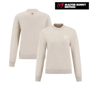 마스터바니 골프웨어 여성 골프 니트 캐시미어100 소매 레터링 스웨터 E4SR594