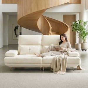 세인트블랑 아모스 자동 스윙 갤럭시 이지클린 패브릭 모듈형 소파 sk 아이보리, 3.5인용