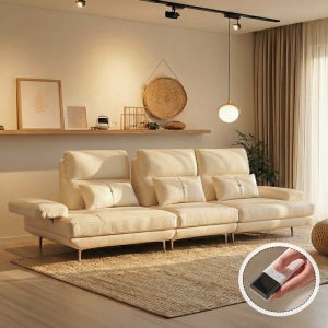 세인트블랑 아모스 자동 스윙 갤럭시 이지클린 패브릭 모듈형 소파 sk 아이보리, 4인용