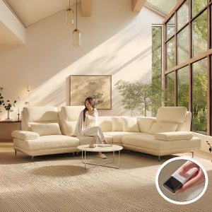 세인트블랑 아모스 자동 스윙 갤럭시 이지클린 패브릭 모듈형 소파 sk 아이보리, 5인용