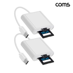 Coms DP114 USB Type C 카드리더기 Micro SD 카드 2개입