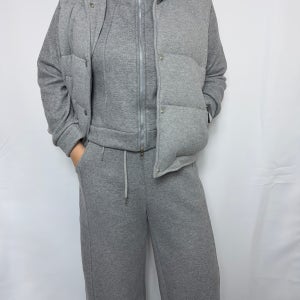 여성 겨울 기모 트레이닝세트 3PCS 조끼+집업+바지 따뜻한 데일리 꾸안꾸 싹쓰리 이노에