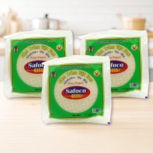 SAFOCO 사포코 베트남 떡볶이용 원형 라이스페이퍼 22cm 300g x3개 튀김 월남쌈