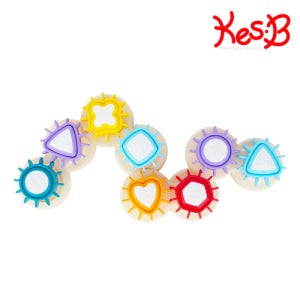 [캐스비] 튼튼 빙글빙글도형놀이(2953) 영아감각발달 도형인지능력 소근육발달 촉감놀이