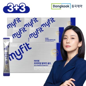 [3+3] 동국제약 마이핏 마시는 알부민 액상 스틱 프리미엄 골드 난백 실크 14포, 6개