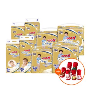 [기획] 군 기저귀 프리미엄 밴드 신생아 SS 60P 4팩x2박스+크리스마스 양말 (밴드 팬티 사이즈 선택)