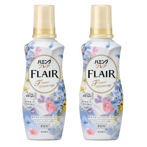 일본 허밍 플레어 유연제 상쾌한 플로럴 하모니 향 520g 2개 우아하고 상쾌한 향기. 배