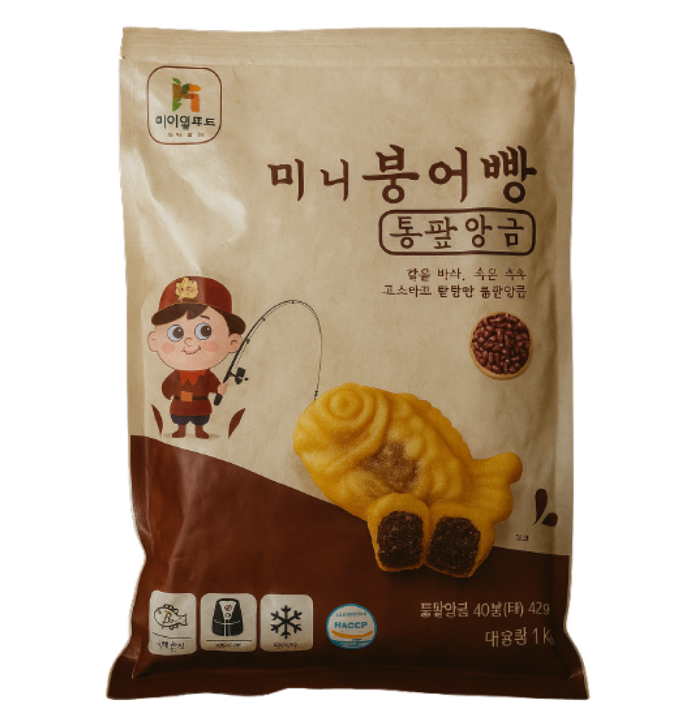 하이원푸드 미니 붕어빵 팥 냉동 간식