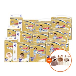[기획] 군 기저귀 프리미엄 밴드 신생아 SS 60P 4팩x3박스+곰돌이 키즈 바라클라바 (밴드 팬티 사이즈 선택)