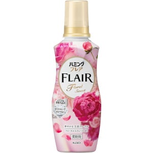 일본 허밍 플레어 유연제 상쾌한 플로럴 달콤한 향 520g 로즈 프레시 피치 바닐라