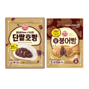 오뚜기 냉동 단팥호빵+팥붕어빵 각 1개씩