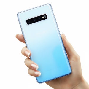 어반스티치 네버다이에어 컬러 투명 케이스 썸머블루, 갤럭시S10 5G