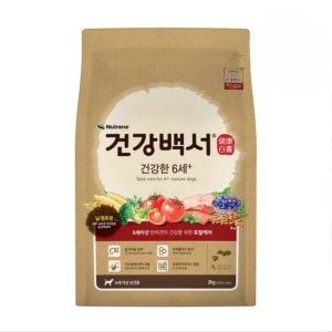건강백서 연령별 강아지 사료 6세이상, 2kg, 1개