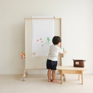 노리터 트리플보드 시즌2 양면 자석 보드 유아 아기 자석칠판 [칠판+스탠드+롤페이퍼 세트]