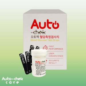 오토첵 케어 자동 혈당측정기 시험지 50매x1박스 당뇨 시험지 검사지 스트립 플러스