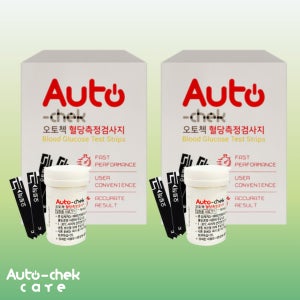 오토첵 케어 자동 혈당측정기 시험지 50매x2박스 당뇨 시험지 검사지 스트립 플러스