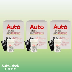 오토첵 케어 자동 혈당측정기 시험지 50매x3박스 당뇨 시험지 검사지 스트립 플러스