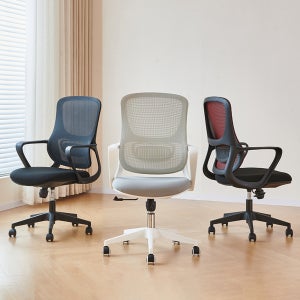 아우스 GS01 메쉬 컴퓨터의자 게이밍 사무용 사무실 공부 학생 책상 의자 기본형 화이트