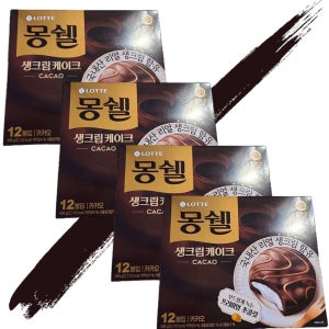 몽쉘통통 몽쉘 카카오 생크림 초콜릿 12개입 4박스